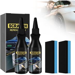 2PCS Car Scratch Remover for Vehicles,Car Paint Scratch Repair Polishing Wax, Car Paint Scratch Repair Polishing Wax, Premium Scratch Remover Kit with Sponge