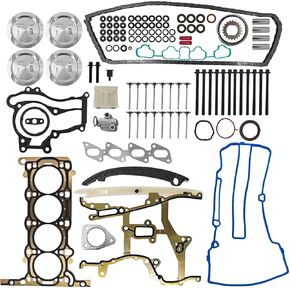Complete Engine Overhaul Rebuild Kit w/Con Rods for 2011-2016 Chevy Cruze/Sonic/Trax/Cruze Limited & 2013-2016 Buick Encore 1.4L Turbo 16-Valve Engine