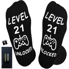 ZXGXLAW Christmas Birthday Gifts for 21st Old Teen Boy Girls, Funny Socks for Men 21 Year Old Male Gamer