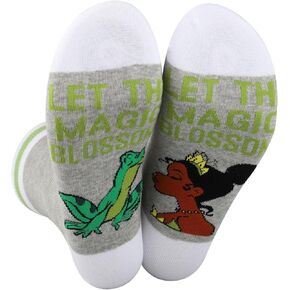 G2TUP Princess Tiana Socks Tiana & Frog Fans Gifts Let The Magic Bloom Tiana Socks Princess Tiana Merchandise