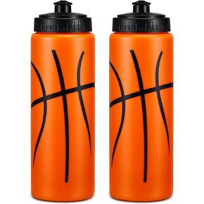 6 Pcs Basketball Water Bottle for Boys 20 oz Basketball Accessories Water Bottle Reusable BPA Free Squeeze Water Bottles Basketball Stuff for Boys Girls School Sports Party Gifts