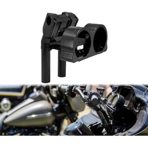 10" Handlebar Risers with Speedometer Instrument Panel Kit Compatible with Harley Road Glide 2015-2023 Black