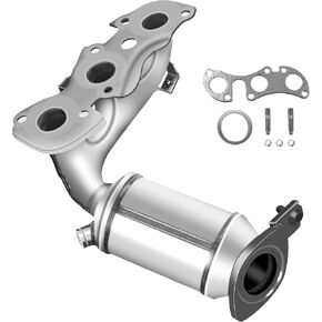 [Front Left]FortunaFlow Exhaust Manifold Catalytic Converter Compatible with Lexus ES300 2002-2003 3.0L,Reference 16466,641525,674-882(EPA Compliant high flow catalytic converter+Bank 1)