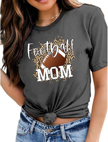 Unisex Style Women Graphic Tee Cotton Game Day T-Shirts American Football Blouse in Saudi Arabia