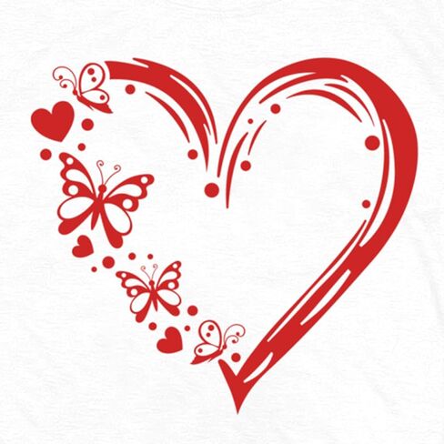 Valentines Day Womens Shirts Love Heart Shirt Valentines Day T-Shirt Love Heart Tee Tops in Saudi Arabia