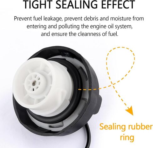 غطاء الوقود، استبدال غطاء غاز السيارة محكم الغلق OEM #5278632AG، 52030377AB، غطاء خزان الوقود ملحقات السيارة المتوافقة مع دودج كرايسلر رام جيب (لدودج) in Kuwait