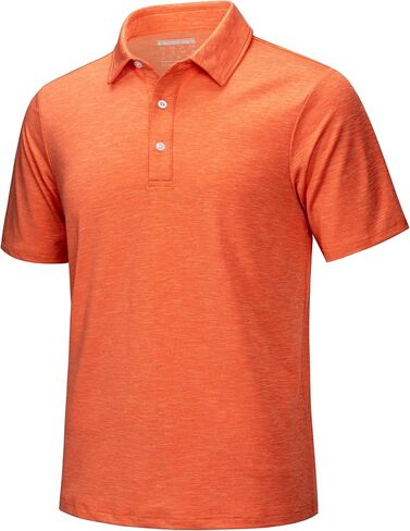 MAGCOMSEN Men's Short-Sleeve Polo,Golf Shirts for Men 3-Button Moisture Wicking,Athletic Casual Collared T-Shirt in Kuwait
