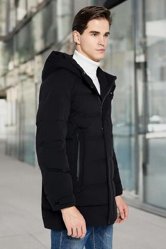 معطف Orolay الرجالي ذو الإبزيم المزدوج للشتاء سترة سميكة مع ياقة واقفة in Kuwait