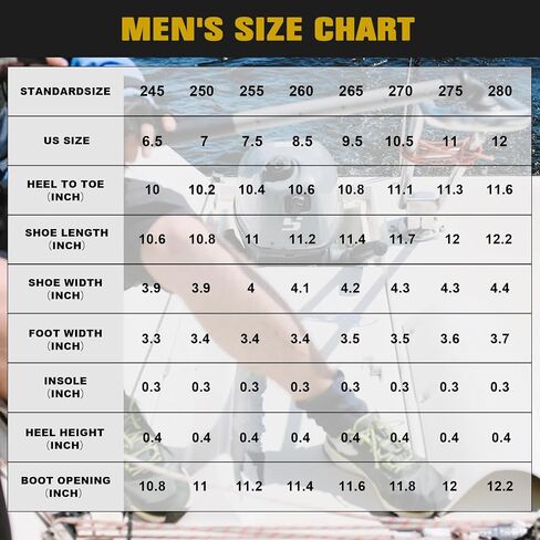 Men's Deck Boots, Waterproof Ankle Rain Boots Men Anti-Slip Traction, Outdoor Rubber Fishing Garden Boots High-Performance Shoes for Farming in Kuwait