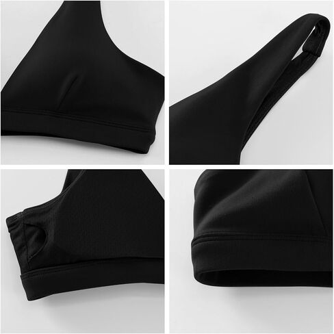 INIBUD Sports Bra for Women V-Neck Triangle Bralettes with Open Back Push Up Workout Top Padded Light Support in Saudi Arabia