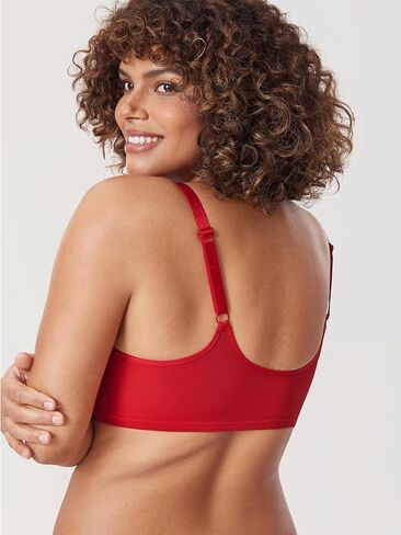 DELIMIRA Women's Front Closure Lace Sheer Bras Plus Size Full Coverage Sexy Plunge Underwire Unlined Bra in Kuwait