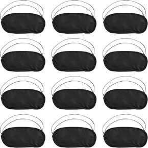 12Pcs Sleep Masks Blindfolds Lightweight Eye Mask for Sleeping Blackout Eye Cover for Adult Play Party Breathable Night Mask Eye Shade for Men Women Kids Travel Drowsy Sleep Mask