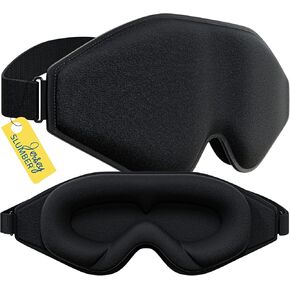 Silk Sleep Eye Mask for Men Women, Comfortable Super Soft Eye Mask with Adjustable Strap, 100% Pure Silk, Works with Every Nap Position, Ultimate Sleeping Aid Blindfold, Blocks Light, Jersey Slumber