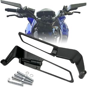 Motorcycle Mirrors Stealth Mirrors Wind Wing Side Rearview Mirrors Compatible With Yamaha MT09 SP MT07 MT03 MT10 Kawasaki Z900 Z650 Z500 Z400 Grom 125 CB500F Svartpilen 401