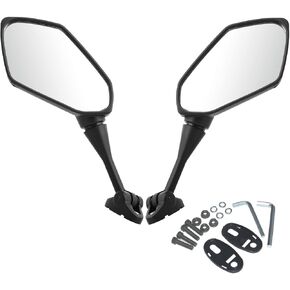 Mokuo Motorcycle Rear View Mirrors Compatible with CBR 600 F4 F4I CBR600RR CBR1000RR CBR300R CBR500R CBR900 CBR919 CBR929 CBR954 VTR1000 GT125R GT250R GT650R GT650S Convex Mirrors Black