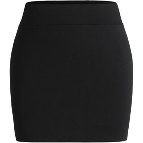 CIDER Solid Slit Mini Skirt