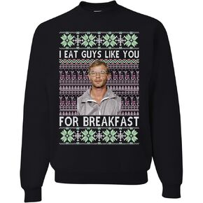 wild custom apparel I Eat Guys Like You For Breakfast Ugly Christmas Sweater Crewneck Sweatshirt