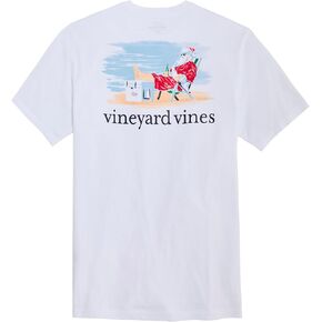 تي شيرت رجالي من Vineyard Vines بأكمام قصيرة للجيب على شكل سانتا