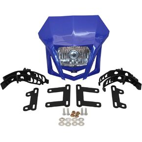 PowerMotor Dirt Bike Headlight Plate, Motorcycle Headlamp For CRF 150 230 XR YP20 2016-2023 Dual Sport Fairing Dirtbike Enduro Supermoto Motocross Fairing(Blue)