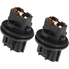 ACROPIX Front Turn Signal Light Lamp Bulb Holder 81128-06470 for Toyota Avalon 2013-2016 Plastic Black (Set of 2) Car Parts