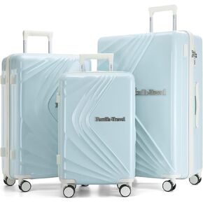 Carry on Luggage, ABS+PC Hard Shell Suitcase with 4 Spinner Wheels, Aairline Approved 20in Carry on Suitcase with TSA Lock, USB Port and Phone Holder (Ivory White, Carry-On 20-Inch)