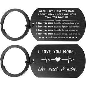 Jvvsci I Love You Keychain Couples Lovers Jewelry Anniversary Valentines Christmas Gifts for Him Her