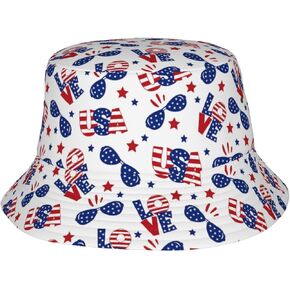 American Flag America Bucket Hat,Casual Fisherman Cap Golf Boonie Hats Travel Beach Sun Hat for Women Men