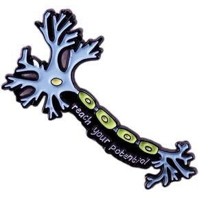 Reach your potential enamel lapel pin Neuron cells Brooch scientific badge,Unleash your potential