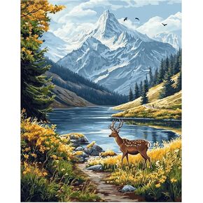 ARNLRDYA Flowers Paint by Number Kits, Daisy Flower Painting by Numbers for Adults, Blossom Acrylic Paint Oil Painting, Pastoral Style Hand-Painted Gifts for Home Wall Decor(20?6inches, Unframe)