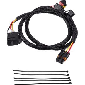 Front/Power Busbar Plug Wire Harness Kit/with Rocker Switch for Polaris RZR PRO XP 4 2020 for Polaris General 19-22 / LED Light Bar Rocker Switch / 1 Set/Black