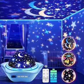 Night Light for Kids,90 Lights Kids Night Light Projector,360° Silent Baby Night Light,Rechargeable Star Lights for Ceiling,Dimmable Toddler Night Light with Timer,Unicorn Night Light for Girls