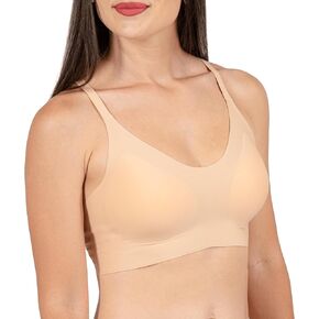 Padded Bralette Wireless Bra All-Day Comfort Full Coverage Bra Adjustable Straps Everyday Bra