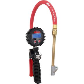 Milton S-577D Pro Digital Tire Inflator with Pressure Gauge, 15" Hose Straight Foot Lock-on Chuck, Easy to Read 0.1 Display, Made In USA 255 PSI