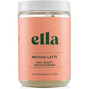Naked Nutrition Ella Matcha Latte Collagen Protein Powder for Women - Daily Beauty Protein Powder with Grass-Fed Collagen Peptides - Non-GMO, Gluten-Free, No Artificial Sweeteners - 20 Servings