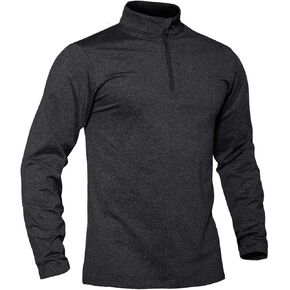TACVASEN Men's Quarter Zip Up Pullover Long Sleeve Sweatshirt 1/4 Zip Golf Shirt Winter Fleece Lined Thermal Pullover