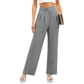 DIBAOLONG Womens Wide Leg Dress Pants High Waisted Work Business Casual Long Trousers with Pockets