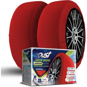 Car Snow Socks, Alternative to Snow Chains, Easy Install Tire Snow Socks for Cars & Trucks, Winter Tire Traction Devices for Safe Driving, URBAN (X-LARGE)