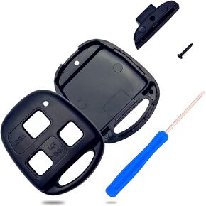 Cutting Not Required - Key Fob Case Replacement for Lexus ES GS GX is LS LX RX SC ES300 ES330 GX470 LX470 IS300 IS330 RX300 RX330 RX350 RX400h Remote Control Car Key Fob Cover Shell (Black)