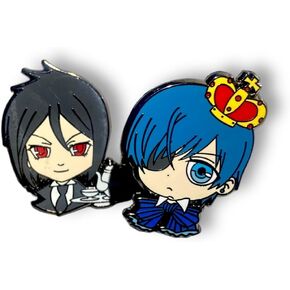 Black Butler Pins Enamel Ciel Pin Sebastian Pin Black Butler Merch Black Butler gift Black Butler accessories Black Butler figure pin