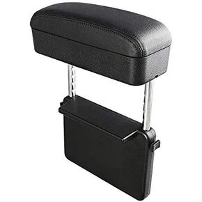 Car Center Console, Universal Rear Bench Seat Consoles, Central Armrest Box Back Seat Storage Box with Cup Holder, Supports Wireless Charging for Mobile Phones Black