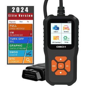 Car OBD2 Scanner,1.8 Inch Color Screen Auto Check Car Engine Live Data Fault Code Reader CAN Scan Diagnostic Tool for All OBD II Protocol Cars Since 1996