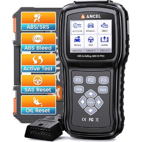 ANCEL AD610 PRO OBD2 Scanner - ABS & SRS Bidirectional Scan Tool with ABS Bleeding, SAS/Oil/EPB/Airbag Light Reset, AutoVIN, Lifetime Free Updates