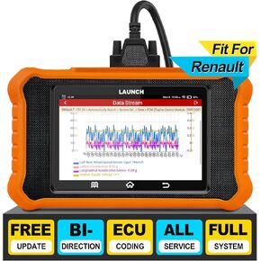 LAUNCH Creader Elite V2.0 for Renault, All System Diagnostic, Full OBD2 Code Reader, Bi-Directional Scanner, ECU Coding, Battery Registration, All Reset Service, AUTO VIN, Lifetime Free Update