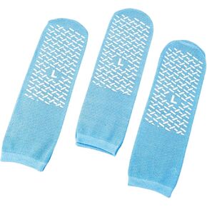 Slip Stop Safety Single Tread Slipper Socks | Non-Slip, Non-Skid Gripper Socks (3 Pair)