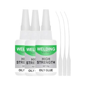 4PCS Jue-Fish Multifunctional Glue, Welding High-Strength Oily Glue, Universal Super Glue, Instant Bonding, Strong Adhesion, Repairs Last Long Time for Metal, Wood, Ceramics,Leather, Glass(50g/1PCS)