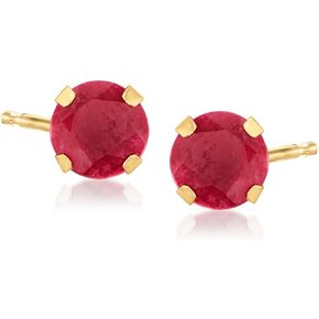 Ross-Simons 1.60 ct. t.w. Ruby Martini Stud Earrings in 14kt Yellow Gold