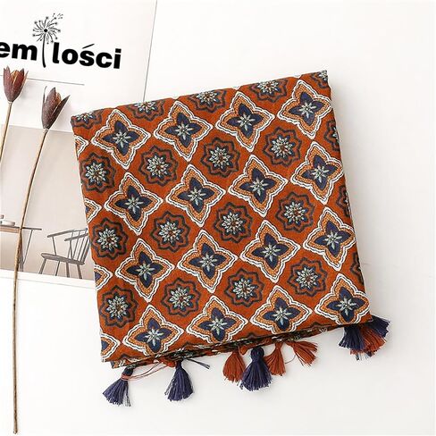 Soft Scarf for Women Girls Boho Large Lightweight Scarves Shawls Wraps for Four Seasons 70 x 35 inches in Kuwait