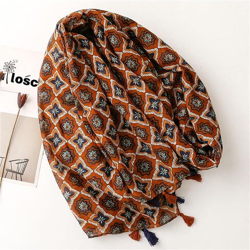 Soft Scarf for Women Girls Boho Large Lightweight Scarves Shawls Wraps for Four Seasons 70 x 35 inches in Kuwait