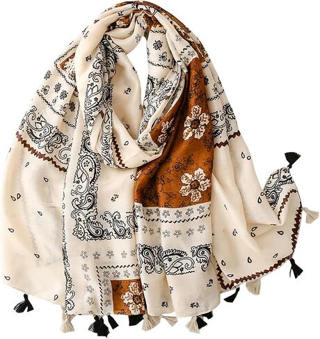 Soft Scarf for Women Girls Boho Large Lightweight Scarves Shawls Wraps for Four Seasons 70 x 35 inches in Kuwait