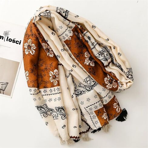 Soft Scarf for Women Girls Boho Large Lightweight Scarves Shawls Wraps for Four Seasons 70 x 35 inches in Kuwait